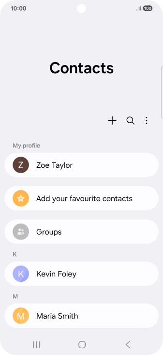 Press the new contact icon. Press the new contact icon.