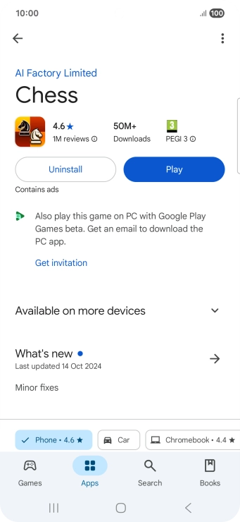 Press Uninstall.