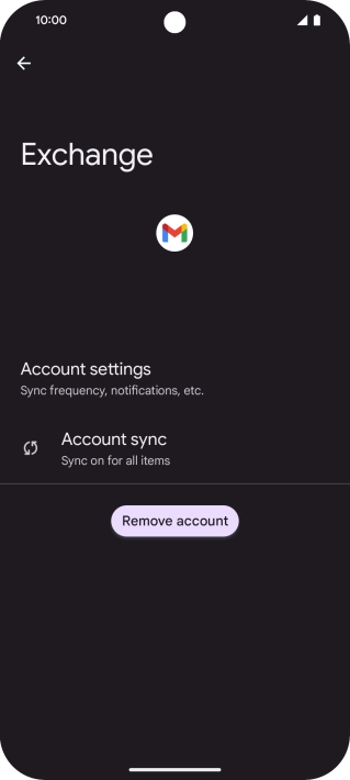 Press Remove account.