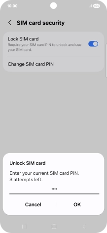 Key in your PIN and press OK. Key in your PIN and press OK.