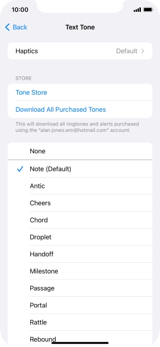 Press the required message tones to hear them.