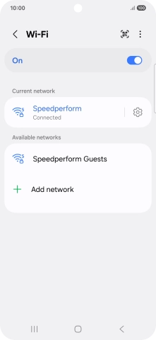 Press the settings icon next to the Wi-Fi network you're connected to.