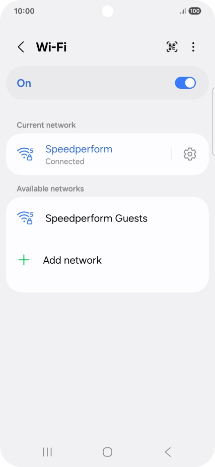 Press the settings icon next to the Wi-Fi network you're connected to.