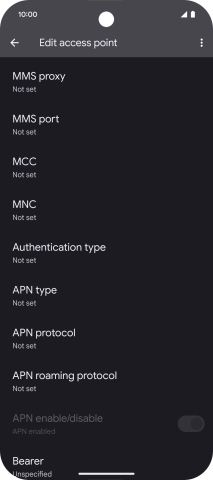 Press MMS proxy. Press MMS proxy.