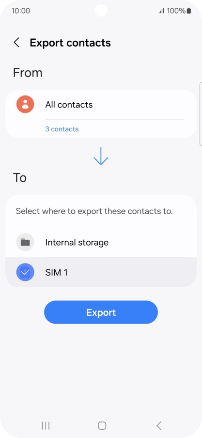 Press Export.