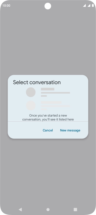 Press New message. Press New message.
