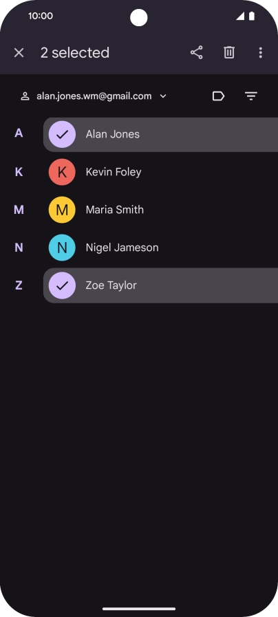 Press the menu icon. Press the menu icon.