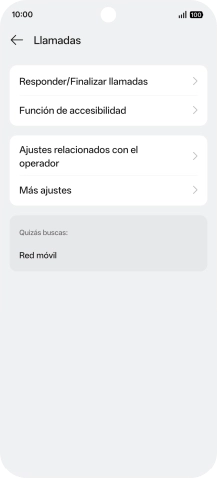 Pulsa Ajustes relacionados con el operador. Pulsa Ajustes relacionados con el operador.
