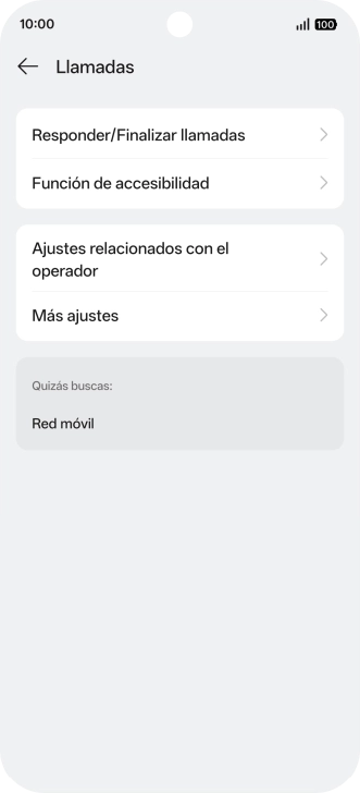 Pulsa Ajustes relacionados con el operador. Pulsa Ajustes relacionados con el operador.