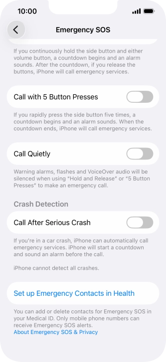 Press the indicator next to Press the indicator next to