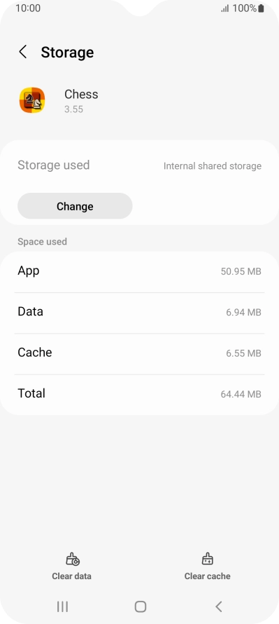 Press Clear cache.