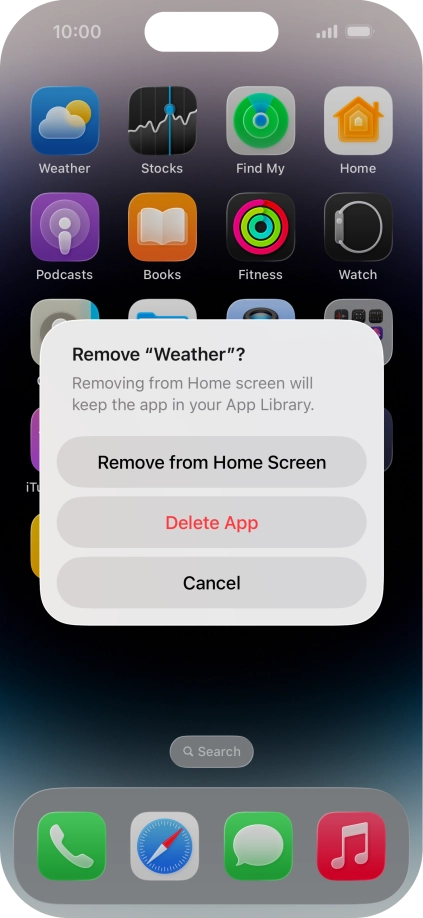 Press Delete App.