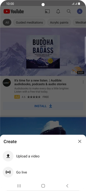 Press Upload a video.