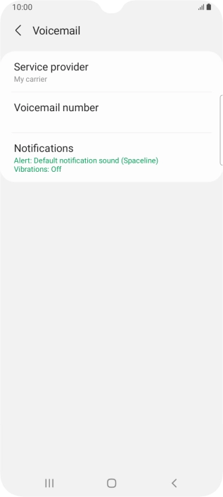 Press Voicemail number. Press Voicemail number.