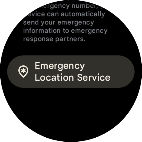 Press Emergency Location Service. Press Emergency Location Service.