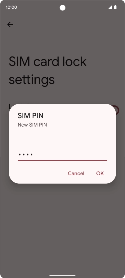 Key in a new four-digit PIN and press OK. Key in a new four-digit PIN and press OK.