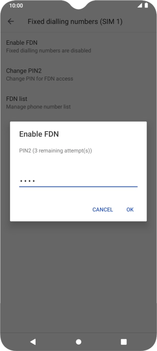 Key in your PIN2 and press OK. The default PIN2 is 1111. Key in your PIN2 and press OK. The default PIN2 is 1111.