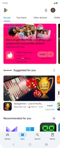 Press the profile icon.