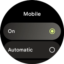 Press the required setting to turn on mobile data.