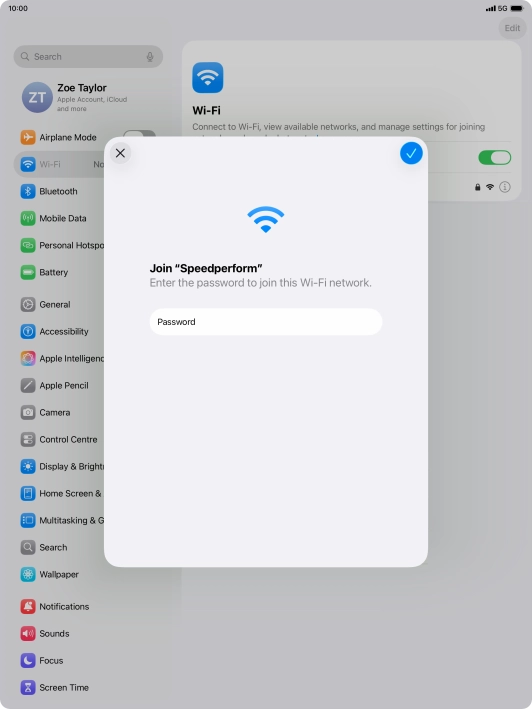 Press the confirm icon. Press the confirm icon.