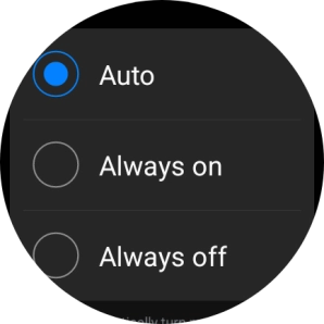 Press the required setting for mobile data usage. Press the required setting for mobile data usage.