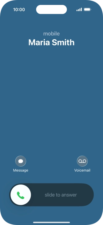 Press and drag the accept call icon right.
