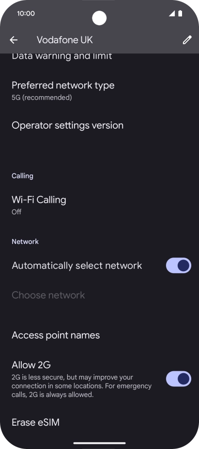 Press Erase eSIM. Press Erase eSIM.