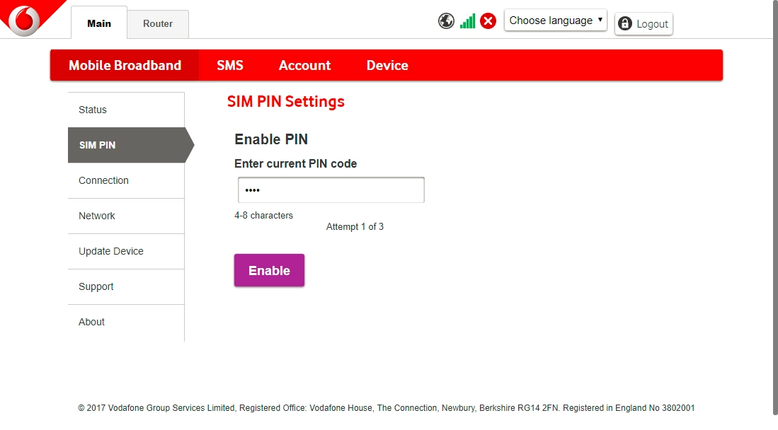 Click Enable.
