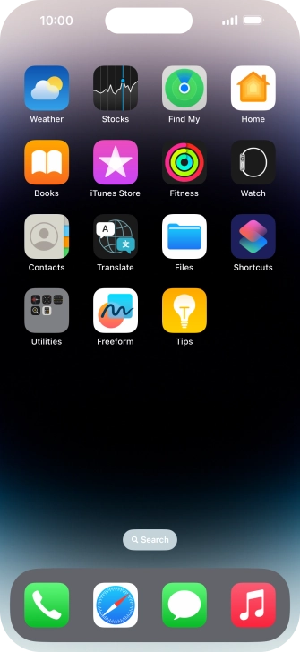 Press and hold the required app.