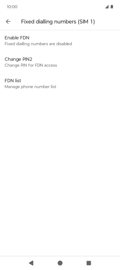 Press FDN list. Press FDN list.