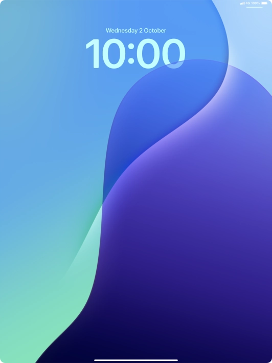 Press and hold anywhere on the lock screen.