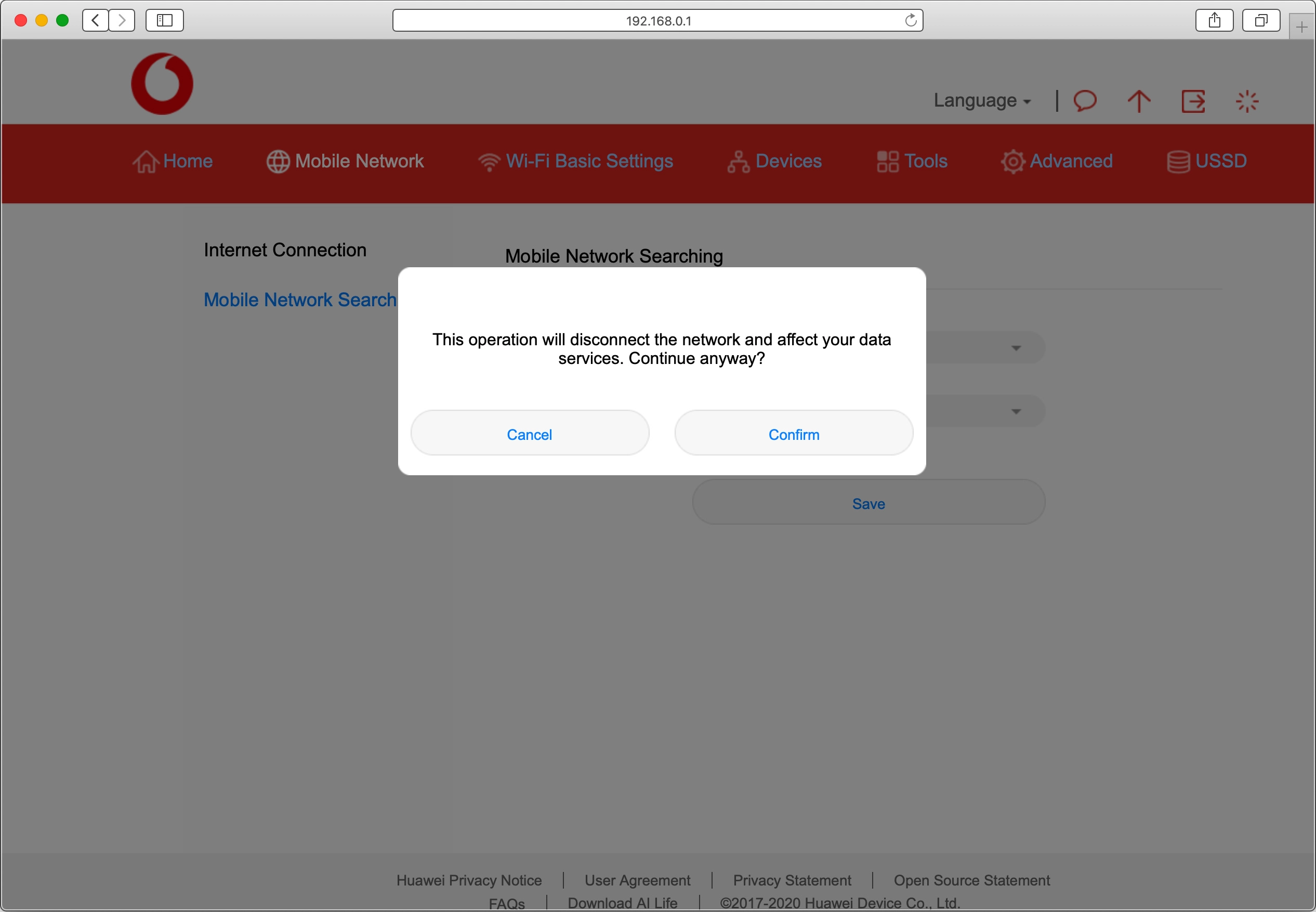 Click Confirm.