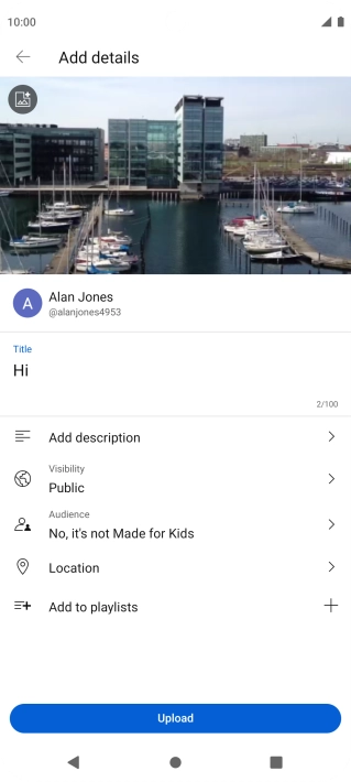 Key in the required text and press Upload. Key in the required text and press Upload.