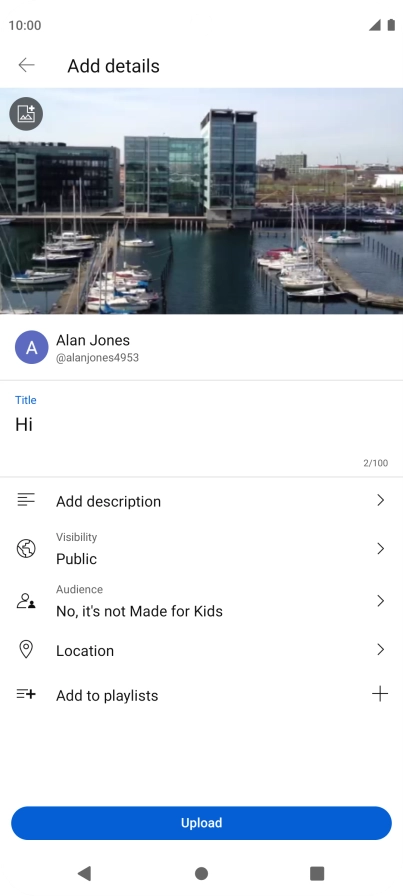 Key in the required text and press Upload. Key in the required text and press Upload.