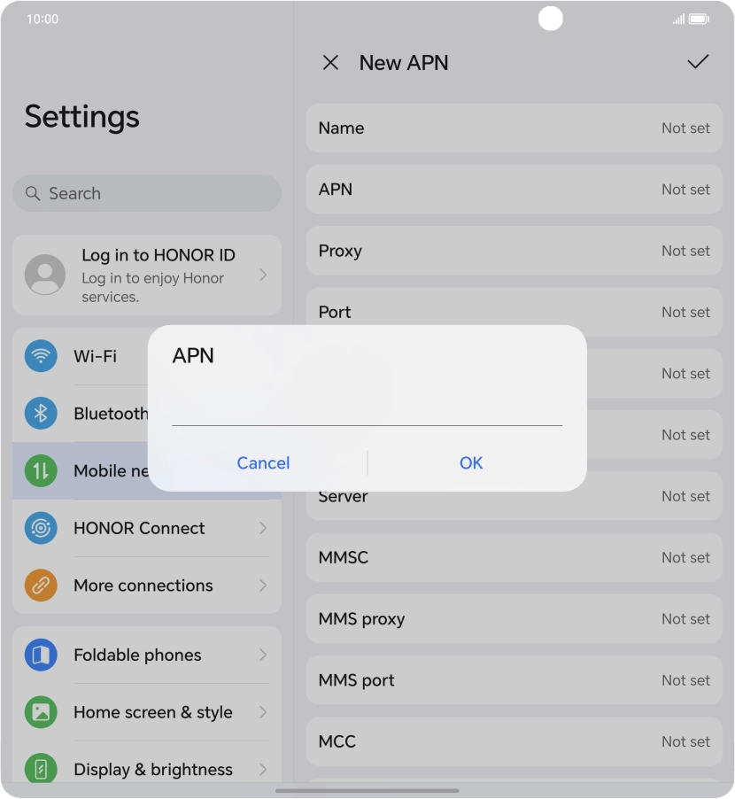 Key in wap.vodafone.co.uk and press OK. Key in wap.vodafone.co.uk and press OK.