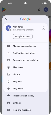 Press Manage apps and device.