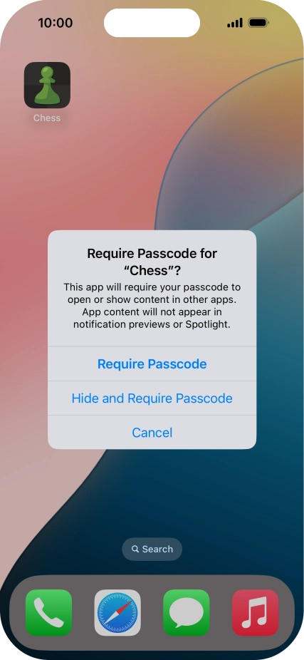 Press Require Passcode.