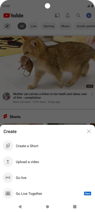 Press Upload a video. Press Upload a video.