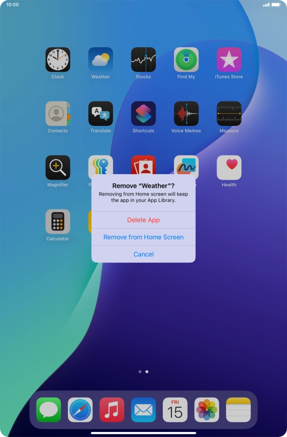 Press Delete App.