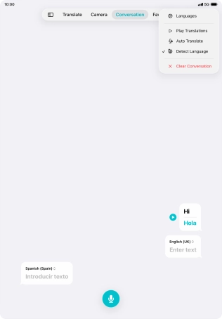 Press Clear Conversation. Press Clear Conversation.