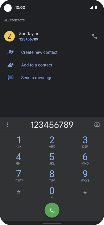 Key in the required number and press the call icon. Key in the required number and press the call icon.