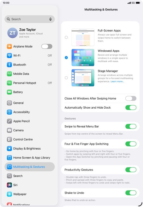 Press the indicators next to the required settings to turn them on or off. Press the indicators next to the required settings to turn them on or off.