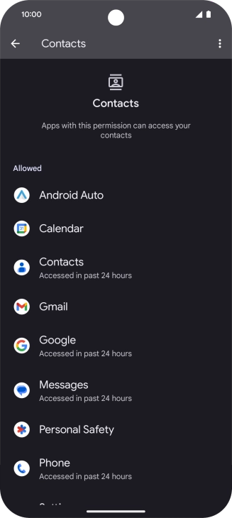 Press the required app. Press the required app.