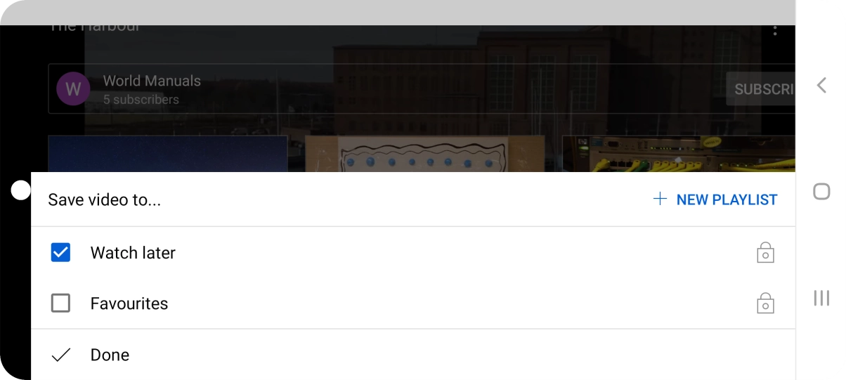 Press the required playlist. Press the required playlist.
