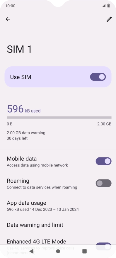 Press the indicator next to 