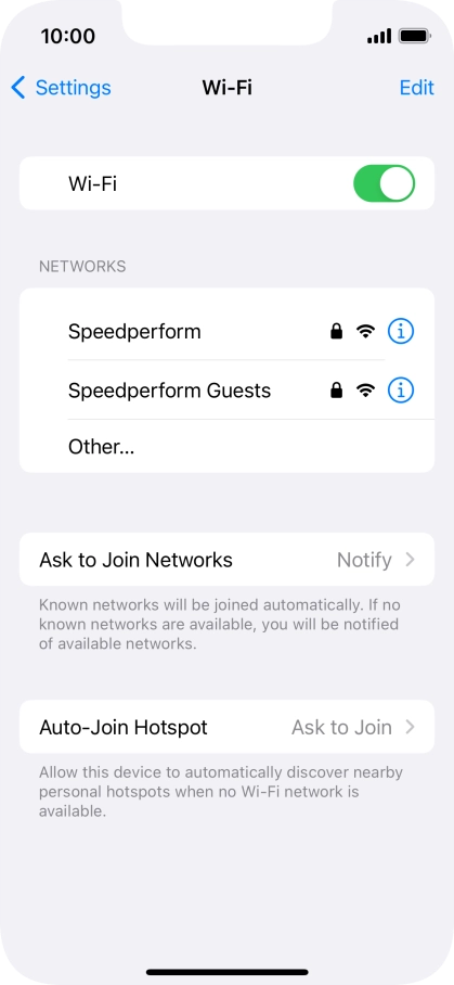 Press the required Wi-Fi network and key in the password for the Wi-Fi network. Press the required Wi-Fi network and key in the password for the Wi-Fi network.