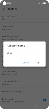 Press OK and key in the required name. Press OK and key in the required name.
