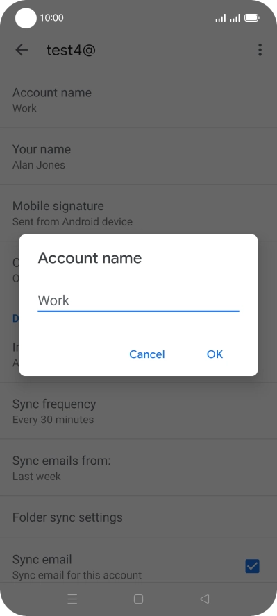 Press OK and key in the required name. Press OK and key in the required name.