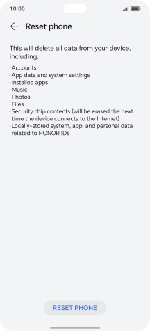Press RESET PHONE.