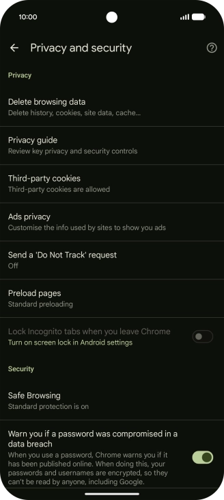 Press Delete browsing data. Press Delete browsing data.